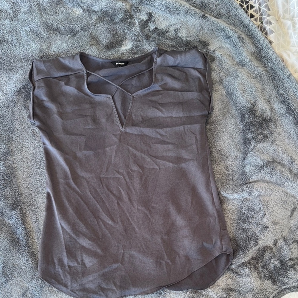 Express Gray Blouse